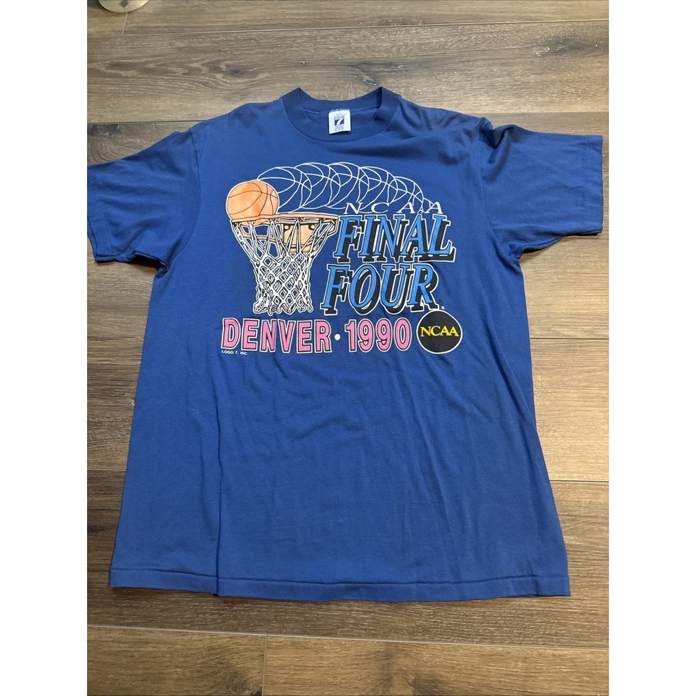 Vintage Logo 7 1990 NCAA Final Four Denver T-shirt USA XL Basketball